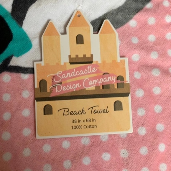 Boston Terrier beach towel hot dog polka dot pink - Picture 6 of 7